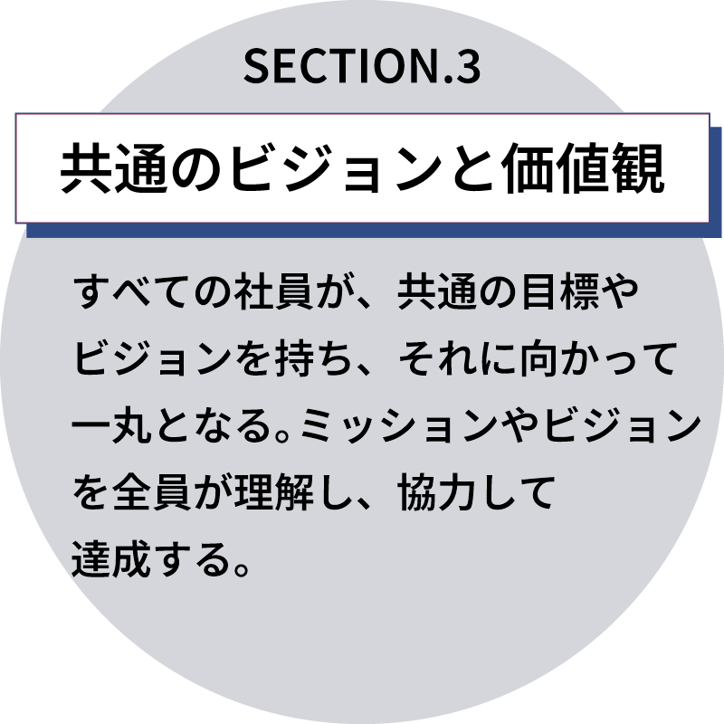 共通のビジョンと価値観